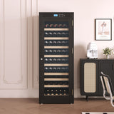 Intelligent Temperature Controlled Multi Tiered Grape Wine Cabinet - Black