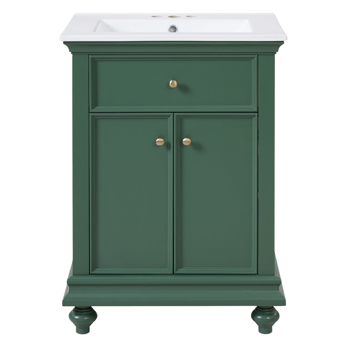 Modern Bathroom Vanity With Tip-Out Drawer And Soft-Close Hinges