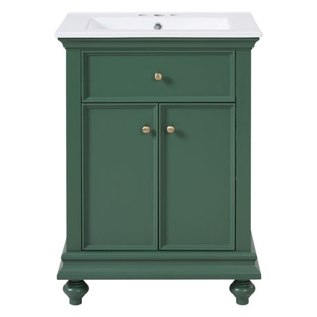 Modern Bathroom Vanity With Tip-Out Drawer And Soft-Close Hinges