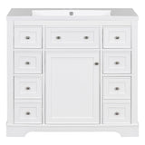 Modern Bathroom Vanity With Sink Combo, 6 Drawers And 1 Cabinet
