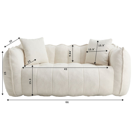 Cozy Beanbag Chair With High Resilience Foam Core For 2