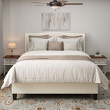 Platform Bed Frame With Tall Headboard And High Footboard