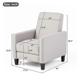 Upholstered Push Back Recliner Chair For Living Room