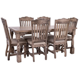 Martha Sandstone Dining Table & 6 Chairs - MARDTS+MARDCSx6