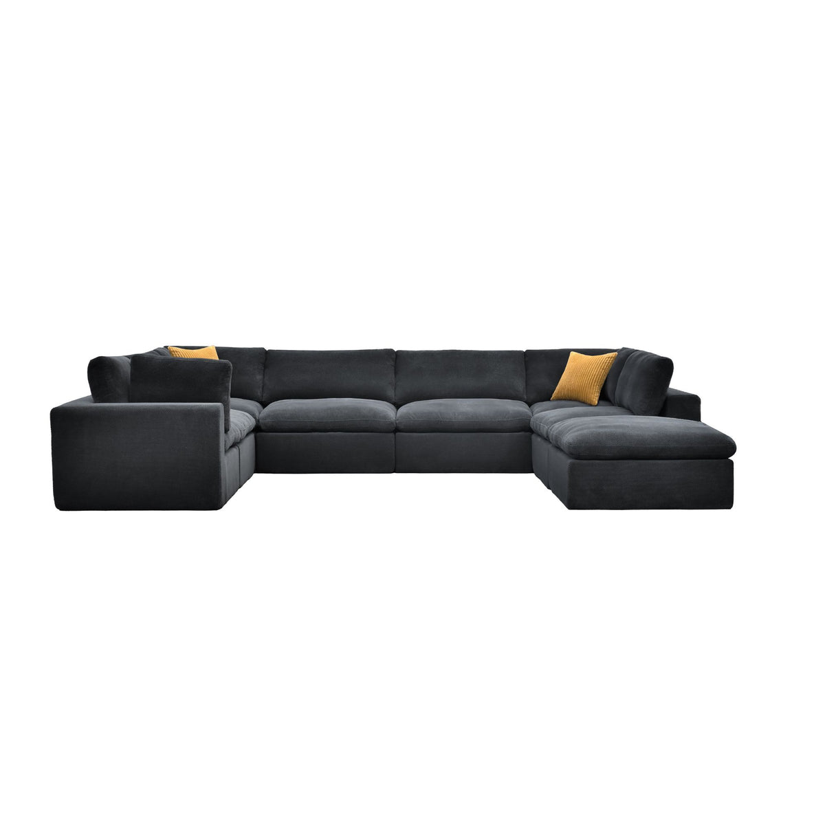 Custom Configuration Modular Sectional With Toss Pillows