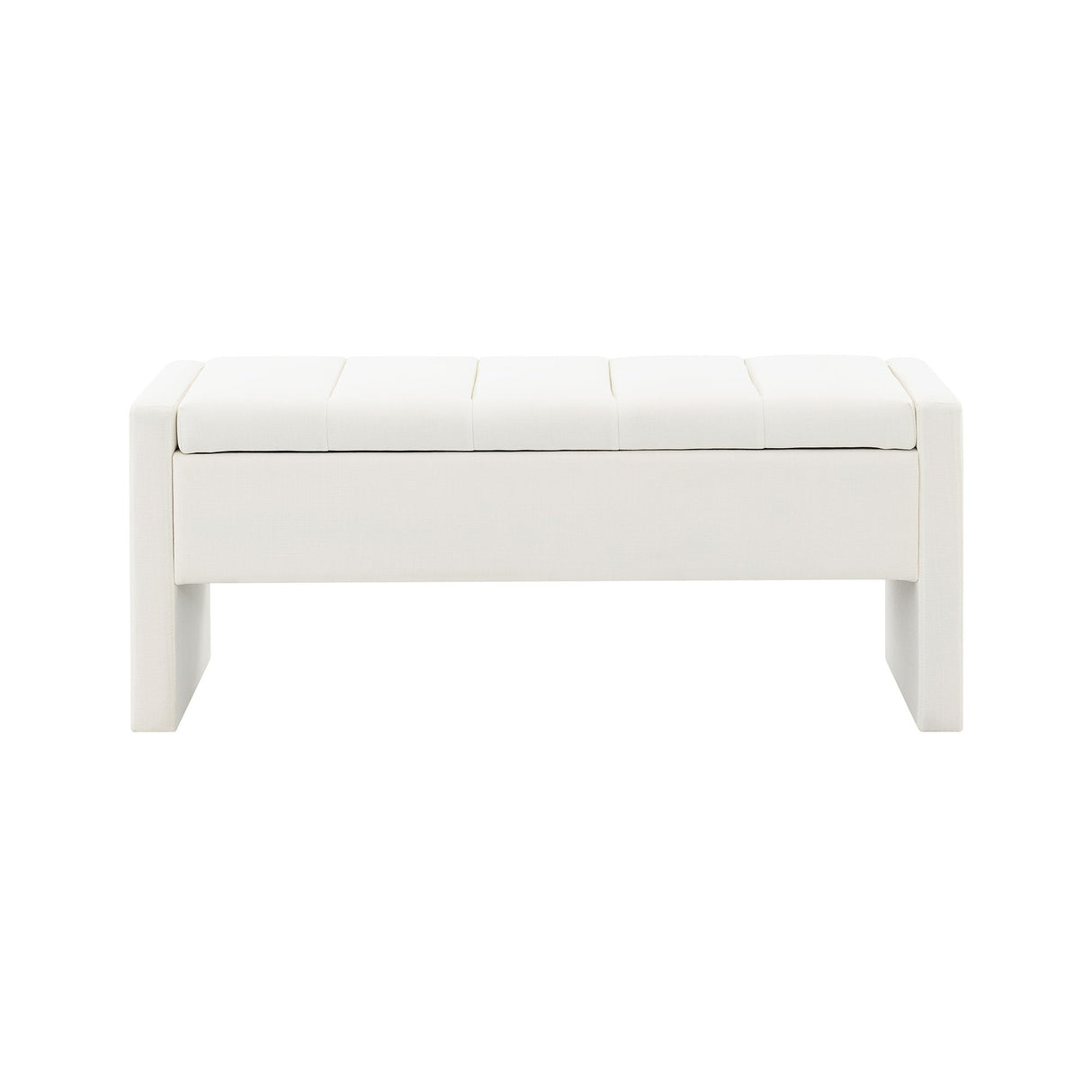 Modern Upholstered Large Bed End Bench With Storage