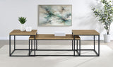 Straden 3-piece Engineered Wood Coffee Table Set Mango and Black - 700144