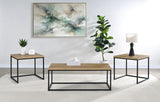 Straden 3-piece Engineered Wood Coffee Table Set Mango and Black - 700144
