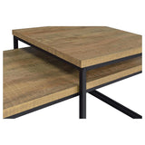 Straden 3-piece Engineered Wood Coffee Table Set Mango and Black - 700144