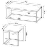 Straden 3-piece Engineered Wood Coffee Table Set Mango and Black - 700144