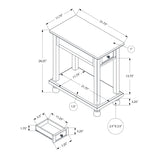 Accent End Table, Storage Drawer, Traditional - Espresso