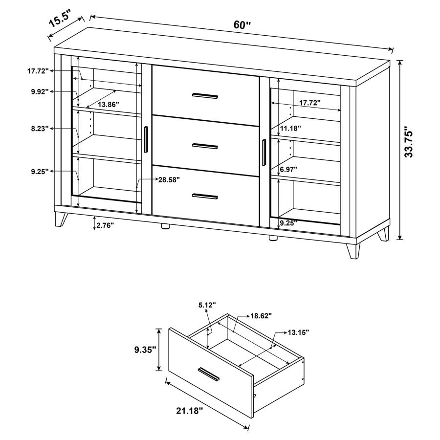 Lewes 4-piece 60-inch TV Entertainment Center Cappuccino - 700881-S4