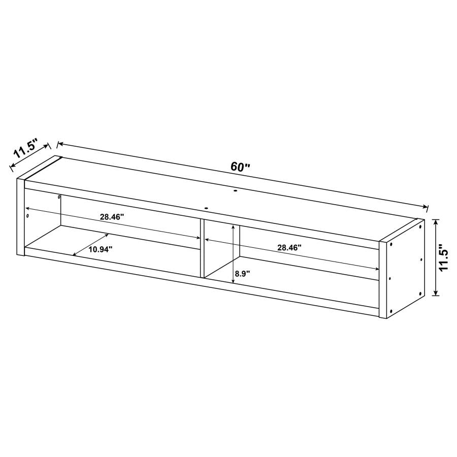 Lewes 4-piece 60-inch TV Entertainment Center Cappuccino - 700881-S4