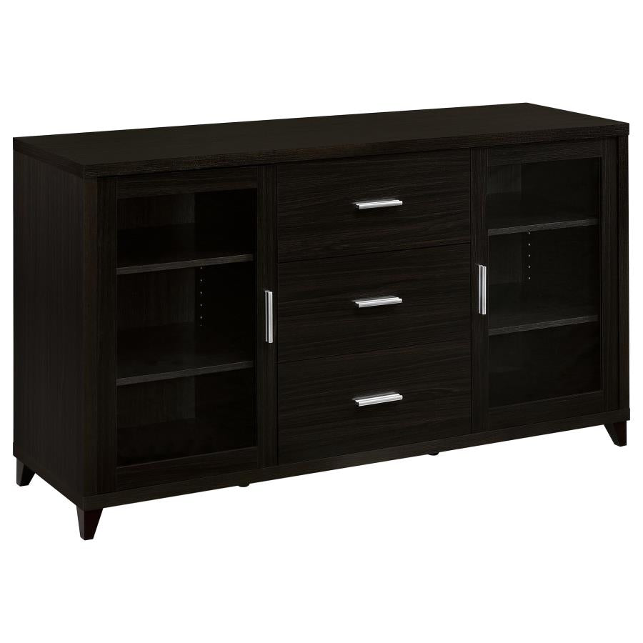 Lewes 2-door Engineered Wood 60-inch TV Stand Cappuccino - 700881
