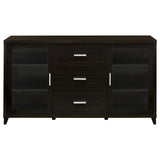 Lewes 2-door Engineered Wood 60-inch TV Stand Cappuccino - 700881