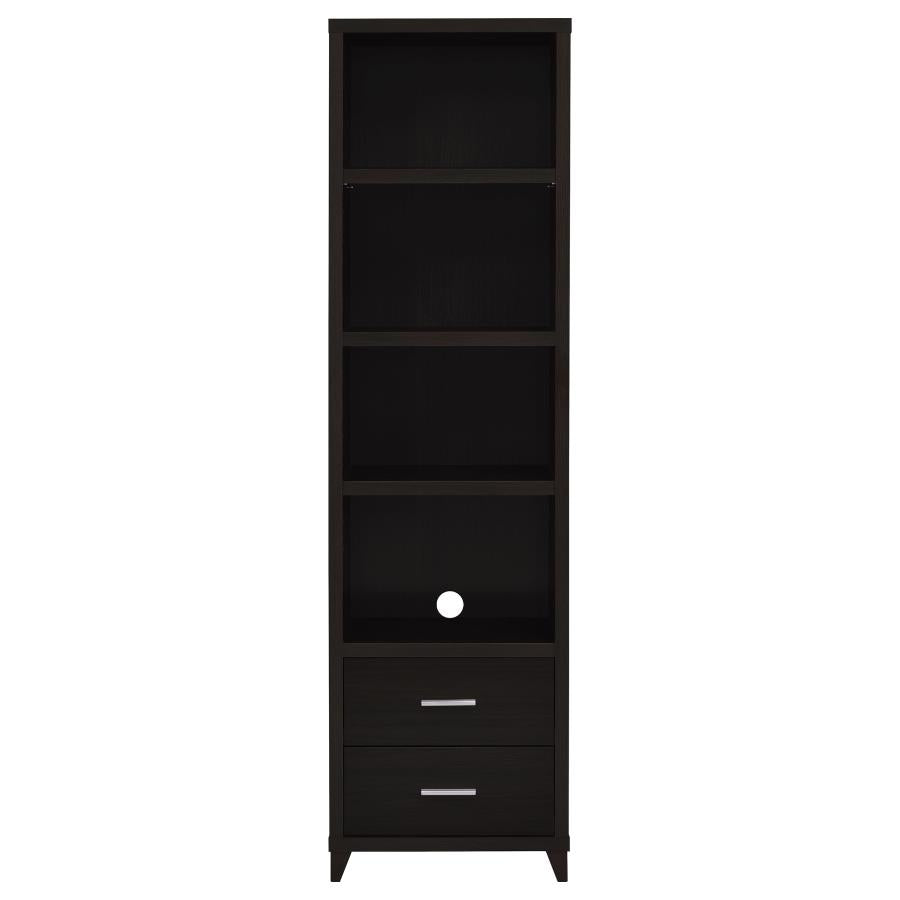 Lewes 4-shelf Engineered Wood Media Tower Cappuccino - 700882