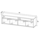 Sentnor 79-inch 4-door Engineered Wood TV Stand Media Console Mango - 700933