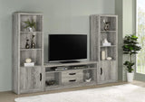 Burke 3-piece 59-inch TV Entertainment Center Grey Driftwood - 701024-SET