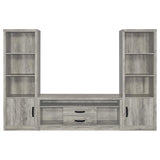 Burke 3-piece 59-inch TV Entertainment Center Grey Driftwood - 701024-SET