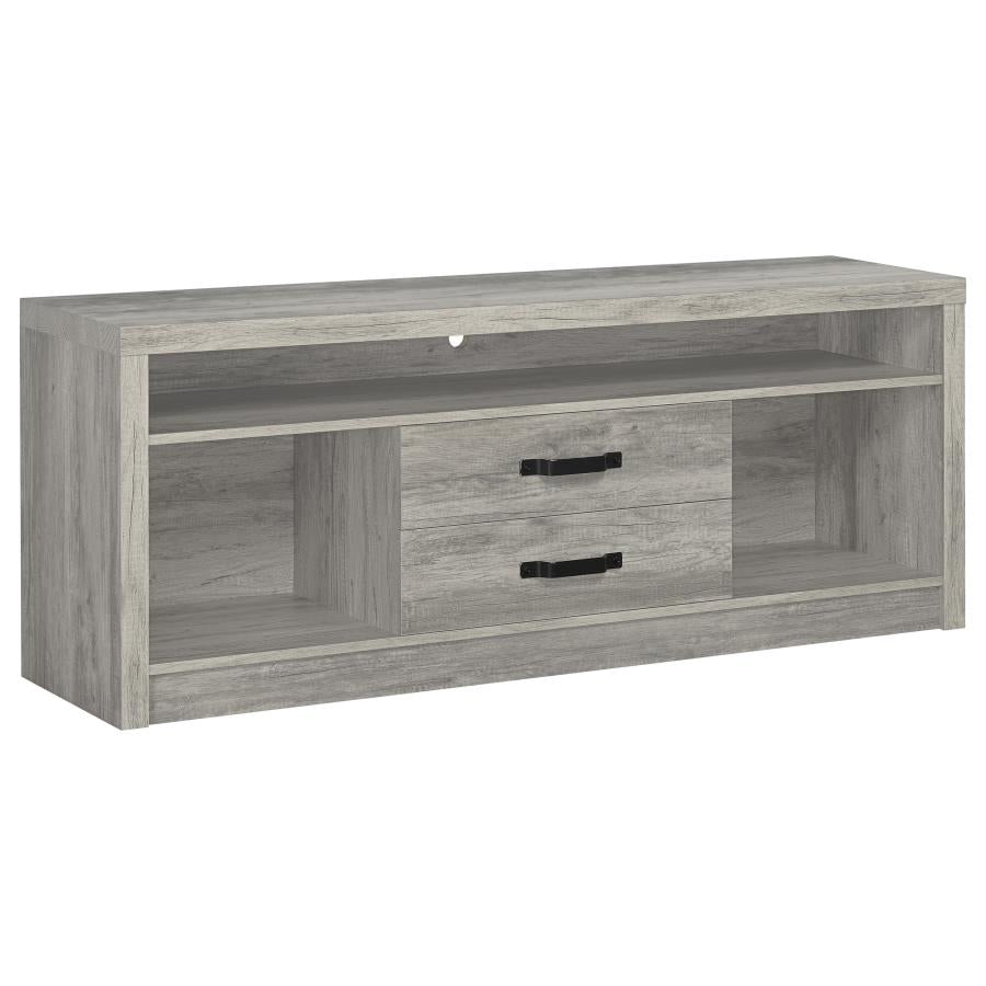 Burke 3-piece 59-inch TV Entertainment Center Grey Driftwood - 701024-SET