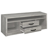 Burke 3-piece 59-inch TV Entertainment Center Grey Driftwood - 701024-SET
