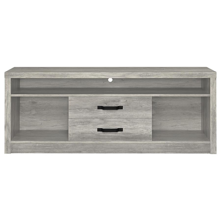 Burke 3-piece 59-inch TV Entertainment Center Grey Driftwood - 701024-SET