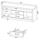 Burke 2-drawer Engineered Wood 59-inch TV Stand Grey Driftwood - 701024