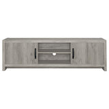 Burke 2-door Engineered Wood 71-inch TV Stand Grey Driftwood - 701025