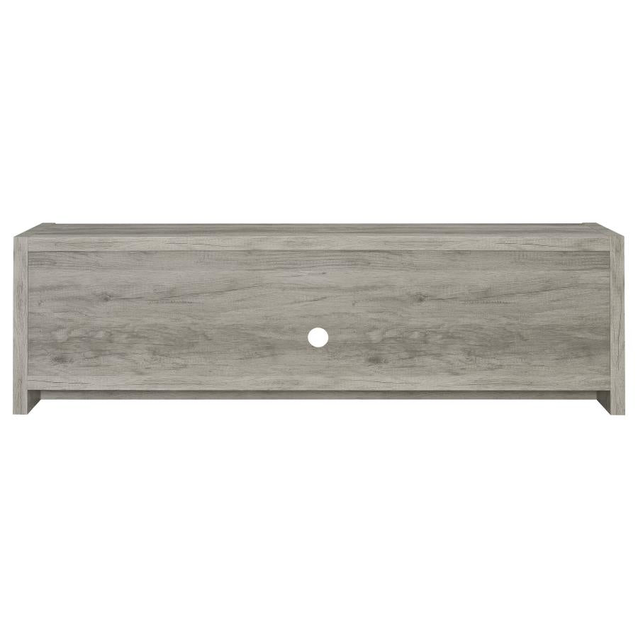 Burke 2-door Engineered Wood 71-inch TV Stand Grey Driftwood - 701025
