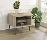 Welsh Square Engineered Wood Side End Table Distressed Pine - 701037