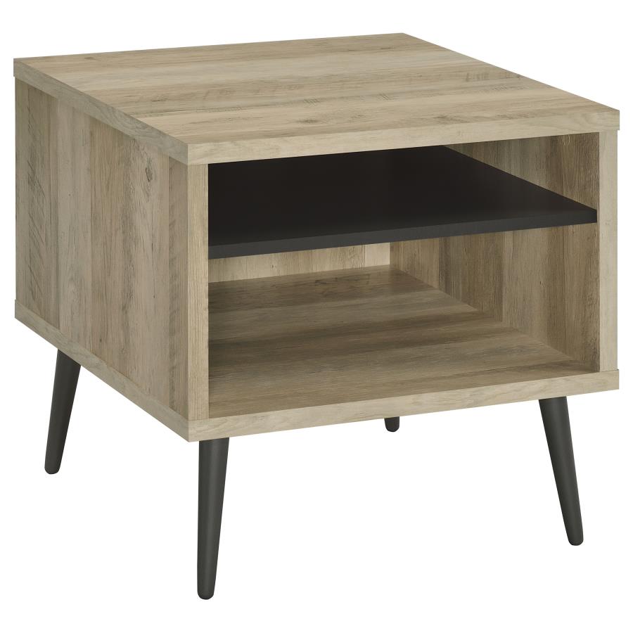 Welsh Square Engineered Wood Side End Table Distressed Pine - 701037