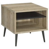 Welsh Square Engineered Wood Side End Table Distressed Pine - 701037