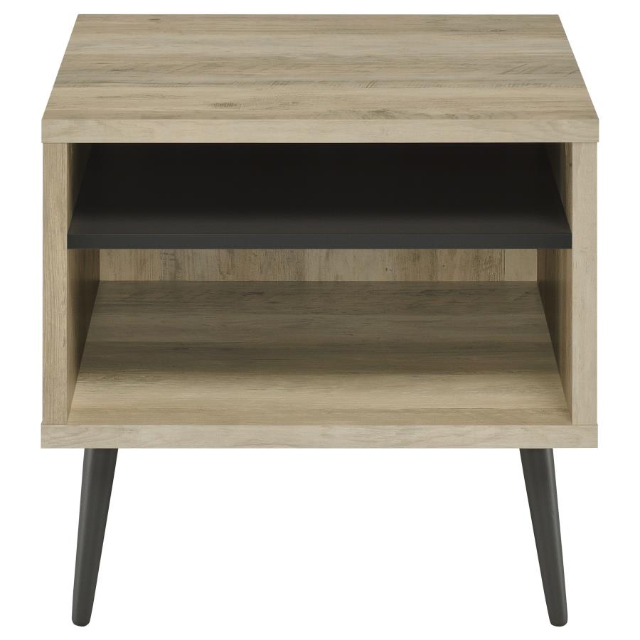 Welsh Square Engineered Wood Side End Table Distressed Pine - 701037