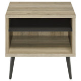 Welsh Square Engineered Wood Side End Table Distressed Pine - 701037