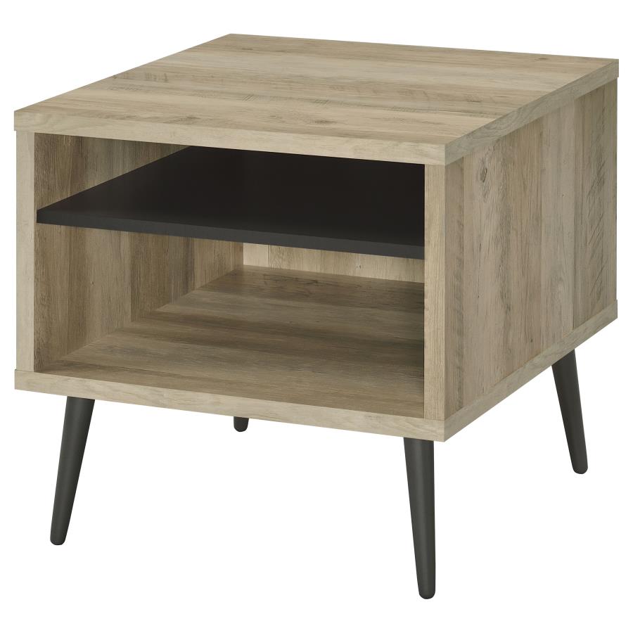 Welsh Square Engineered Wood Side End Table Distressed Pine - 701037