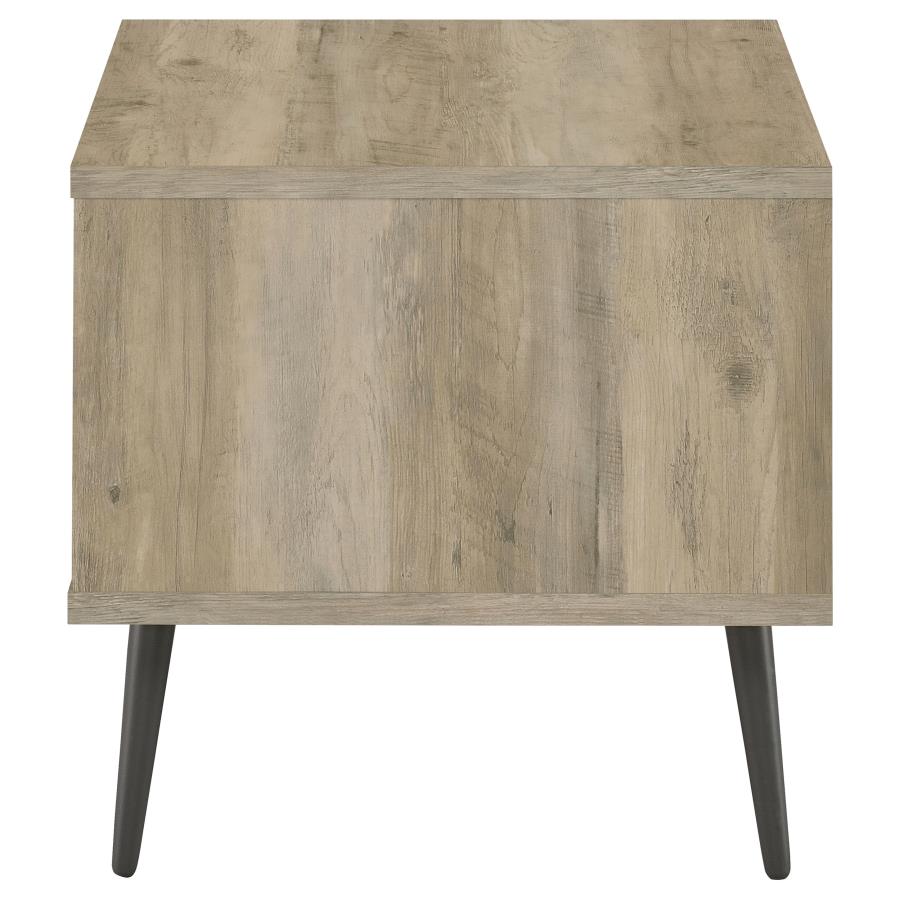 Welsh Square Engineered Wood Side End Table Distressed Pine - 701037
