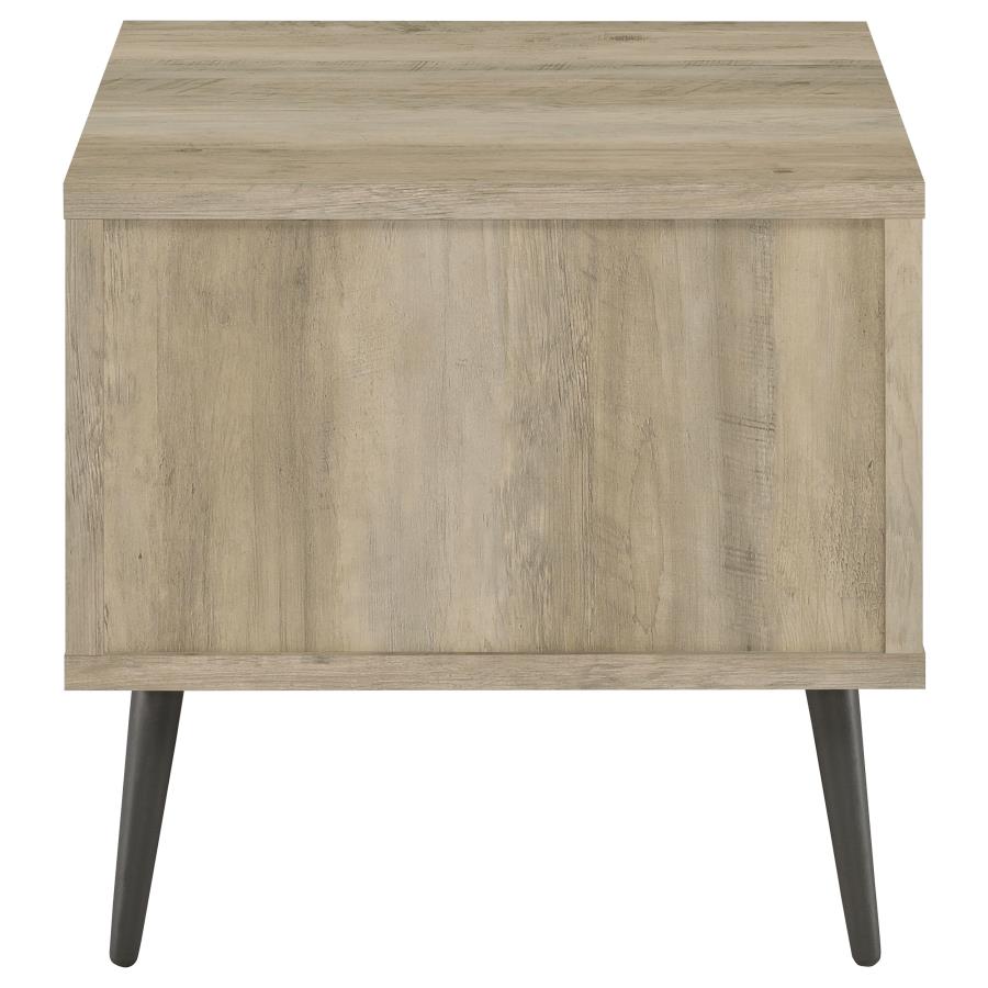 Welsh Square Engineered Wood Side End Table Distressed Pine - 701037