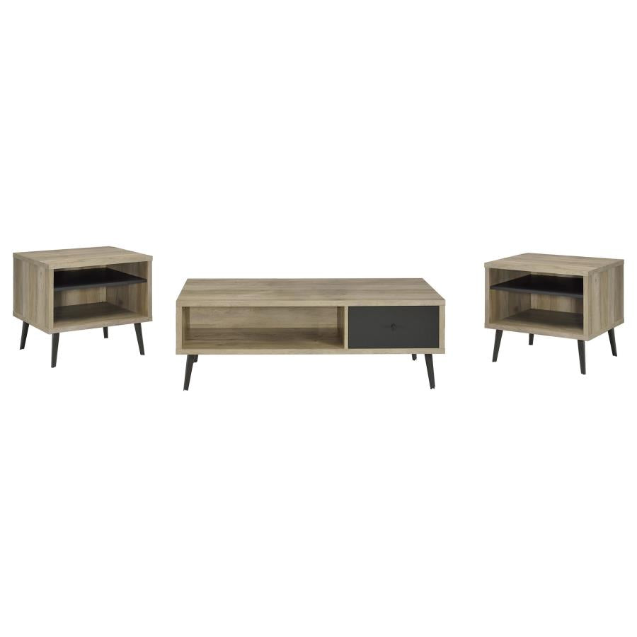 Welsh 3-piece Coffee and End Table Set Distressed Pine - 701038-S3