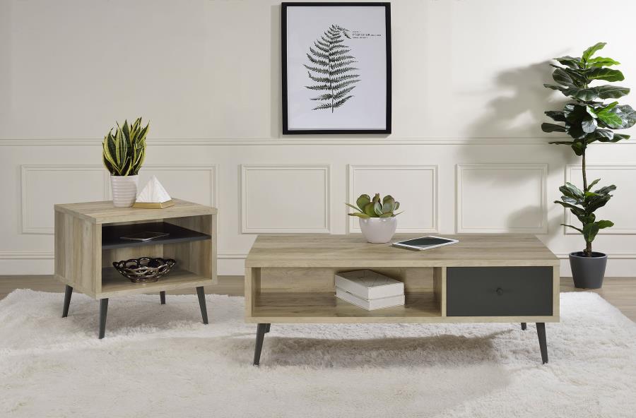 Welsh 1-drawer Engineered Wood Coffee Table Distressed Pine - 701038