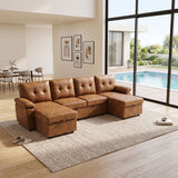 Convertible Sectional Sofa Bed With Pull Out Sleeper And Storage