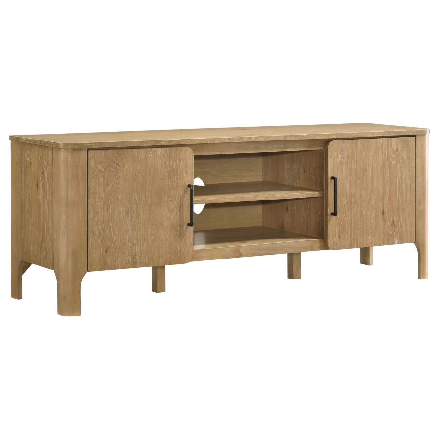 Rowe 65-inch 2-door Wood TV Stand Media Console Light Oak - 701652