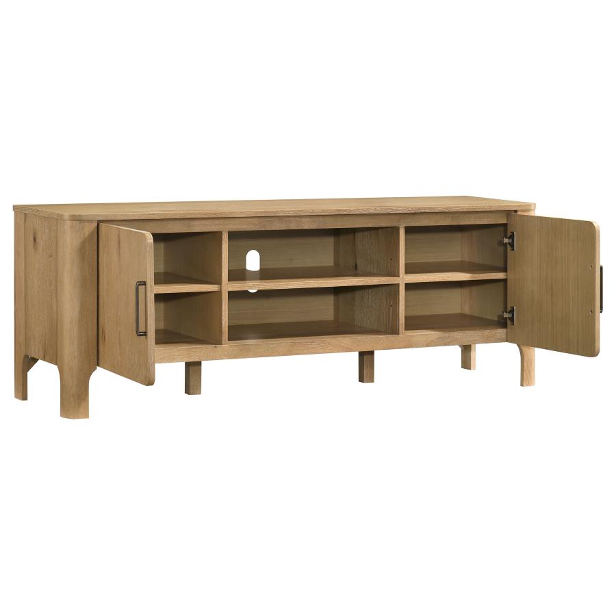 Rowe 65-inch 2-door Wood TV Stand Media Console Light Oak - 701652