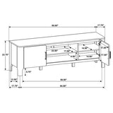 Rowe 65-inch 2-door Wood TV Stand Media Console Light Oak - 701652