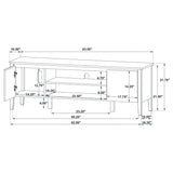 Thori 63-inch 2-door TV Stand Media Console Dark Brown - 701672