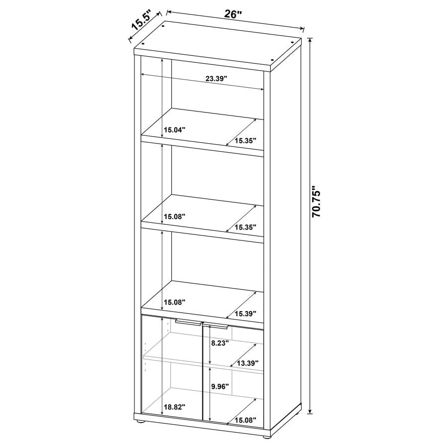 Tabby 3-shelf Engineered Wood Media Tower Mango - 701703
