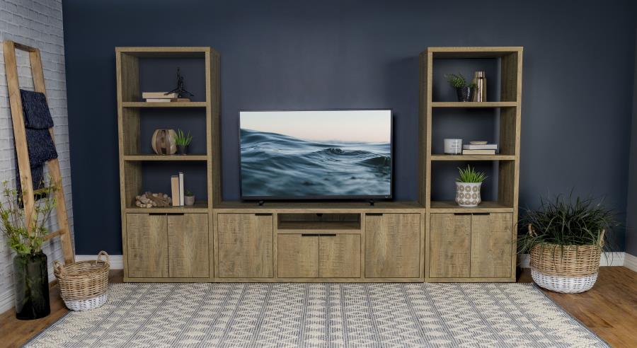 Tabby 3-shelf Engineered Wood Media Tower Mango - 701703