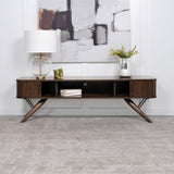 Valna Wood 71-inch TV Stand with Sliding Doors Walnut - 701713