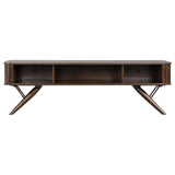 Valna Wood 71-inch TV Stand with Sliding Doors Walnut - 701713