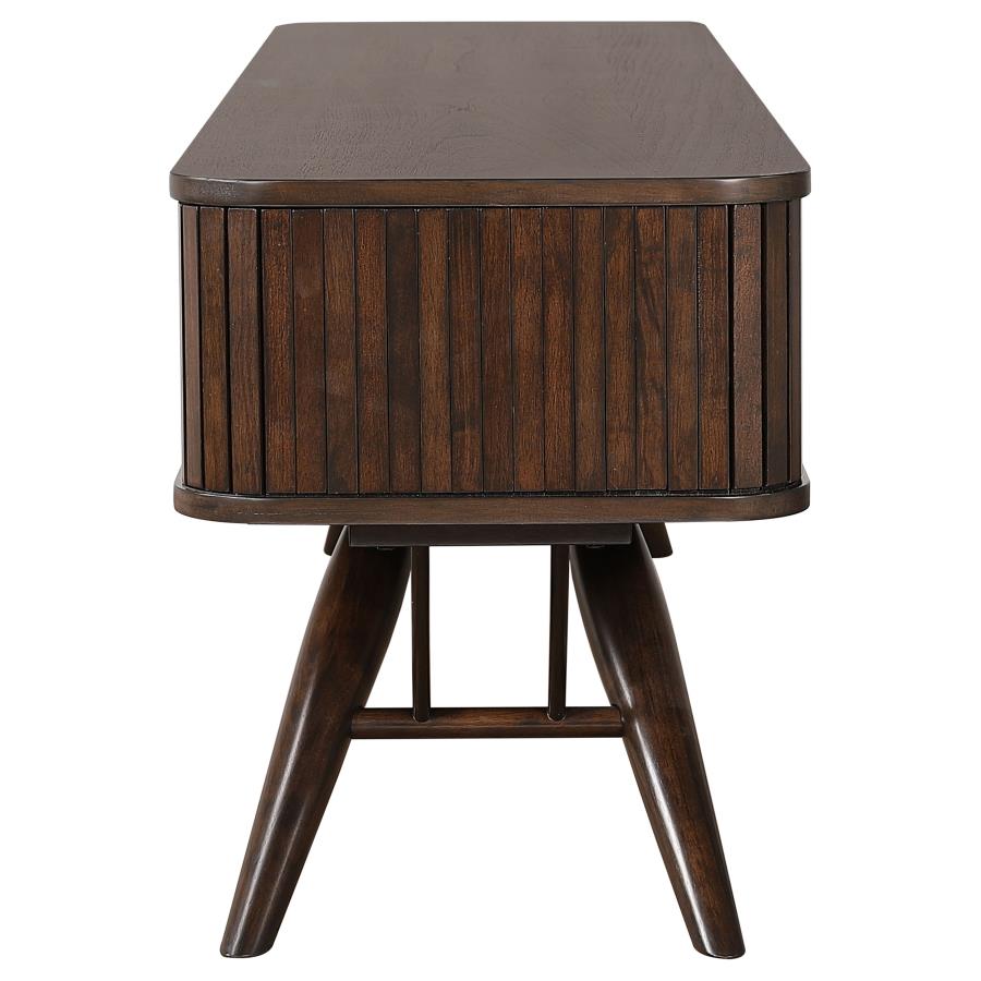 Valna Wood 71-inch TV Stand with Sliding Doors Walnut - 701713