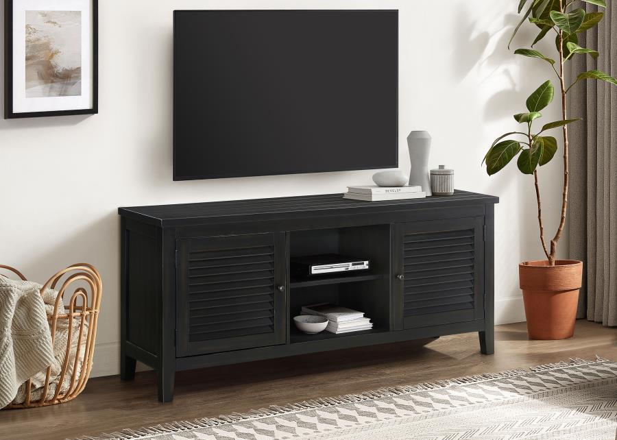 Concord 2-door 60-inch TV Stand Console Distressed Java - 701782